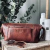 Toilettaske - Raw deluxe, Italien cognac