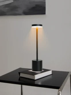 Touch bordlampe i sort