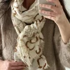 Tørklæde Medina - beige / gold