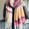 Tørklæde Ninna - Lilla / gul