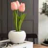 Tulipaner med lys - Rosa