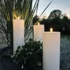 Udendørs XL LED Bloklys H 25cm - Sæt med 2 stk ink fjernbetjening