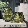 Ugle med led lys og timer - Small