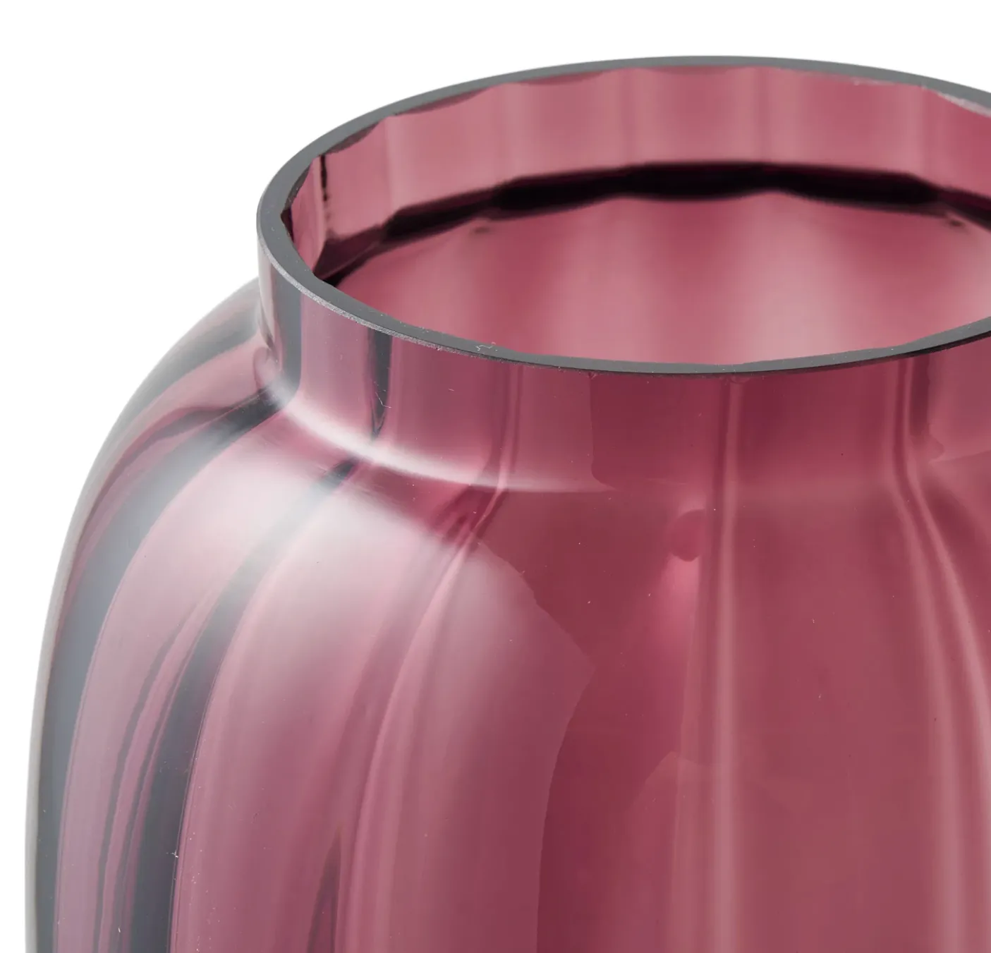 Vase bordeaux - Mundblæst glas