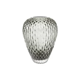 Vase med mønster - Grey