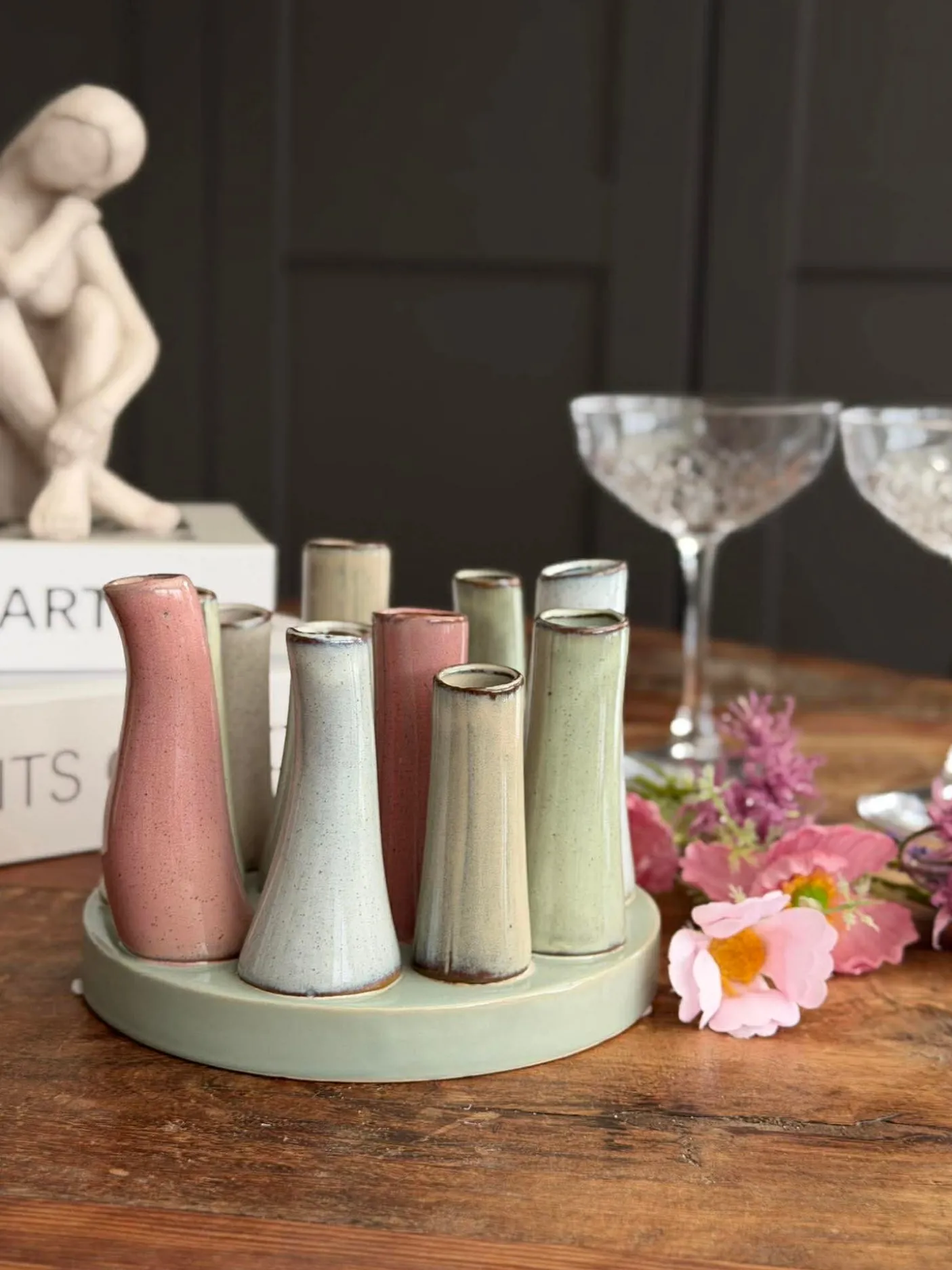 Vase Round Raw-mix