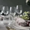 Vinglas Rillet med guld kant - 4 stk. 350ml