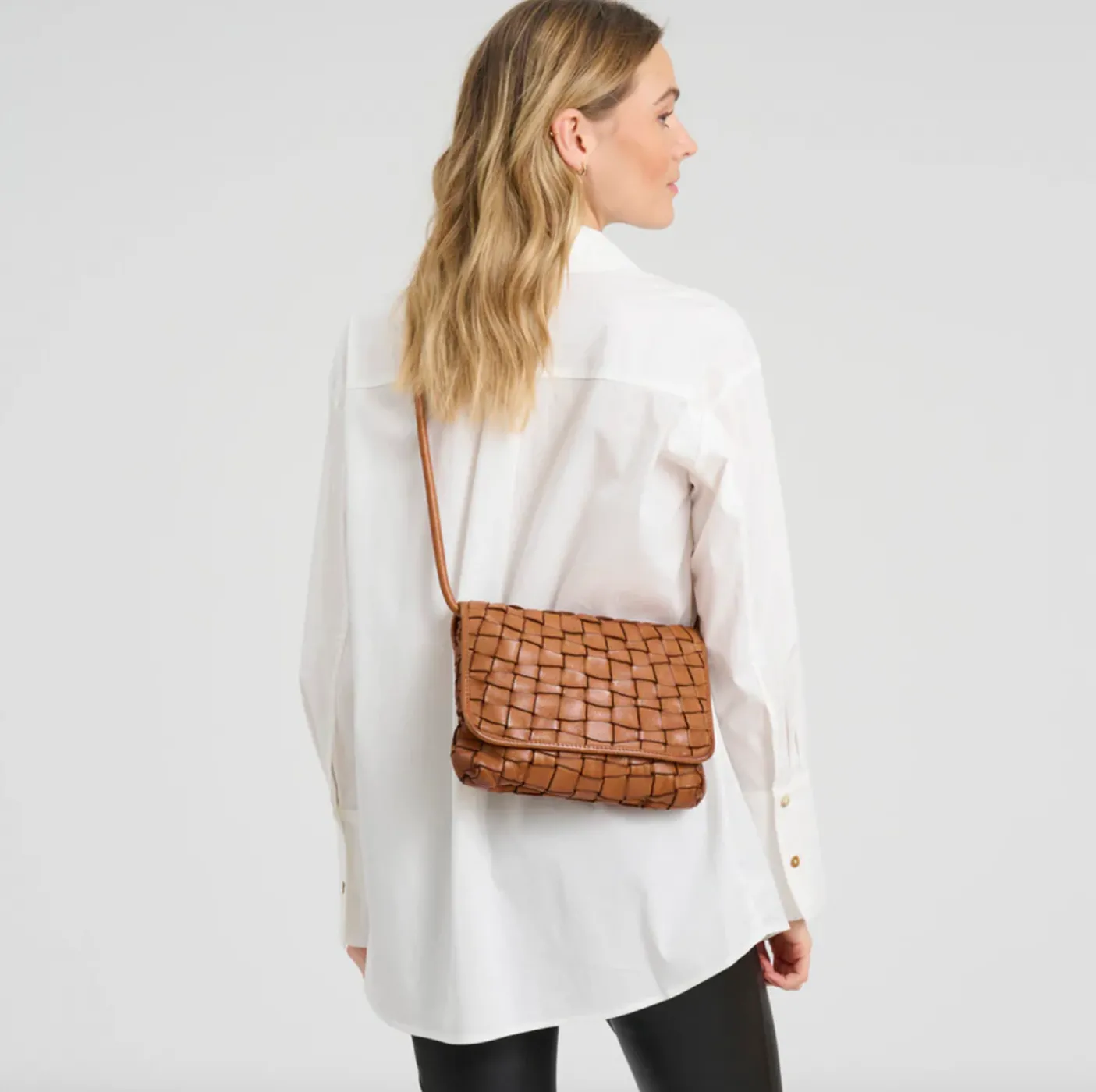 Warsaw Clutch / crossover - Vintage cognac